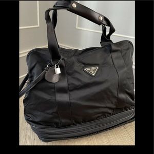 Authentic Prada Nylon Expandable Rolling Travel Bag
